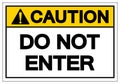 Caution Do Not Enter Symbol Sign, Vector Illustration, Isolate On White Background Label .EPS10 Royalty Free Stock Photo