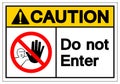 Caution Do Not Enter Symbol Sign, Vector Illustration, Isolate On White Background Label .EPS10 Royalty Free Stock Photo