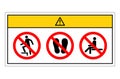 Caution Do Not Step Symbol Sign, Vector Illustration, Isolate On White Background Label. EPS10 Royalty Free Stock Photo