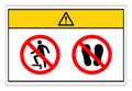 Caution Do Not Step Symbol Sign, Vector Illustration, Isolate On White Background Label. EPS10 Royalty Free Stock Photo