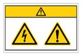 Caution Electric Shock Hazard Symbol Sign, Vector Illustration, Isolate On White Background Label. EPS10 Royalty Free Stock Photo