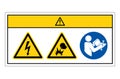 Caution Electric Shock Hazard Symbol Sign, Vector Illustration, Isolate On White Background Label. EPS10 Royalty Free Stock Photo