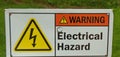 Caution Electrical Hazard Warning Sign