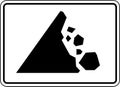 Caution Falling Rocks Sign