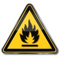 Caution fire, flame, flammable Royalty Free Stock Photo