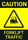 Caution. Forklift traffic.