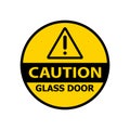 Caution glass door attention sticker