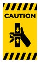 Caution Hand Crush Force From Top And Bottom Symbol Sign