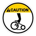 Caution Hand Entanglement Belt Drive Symbol Sign, Vector Illustration, Isolate On White Background Label .EPS10