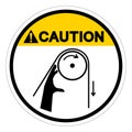 Caution Hand Entanglement Rollers Symbol Sign, Vector Illustration, Isolate On White Background Label .EPS10