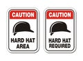 Caution hard hat required signs - safety signs