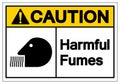 Caution Harmful Fumes Symbol Sign, Vector Illustration, Isolate On White Background Label. EPS10 Royalty Free Stock Photo