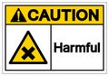Caution Harmful Symbol Sign, Vector Illustration, Isolate On White Background Label. EPS10 Royalty Free Stock Photo