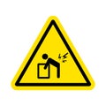 Caution Heavy Object Two Person Lift Required Symbol Sign Royalty Free Stock Photo