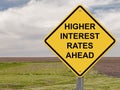 Caution - Higher Interest Rates Ahead Royalty Free Stock Photo