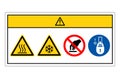 Caution Hot or Cold Surface Symbol Sign, Vector Illustration, Isolate On White Background Label. EPS10