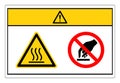 Caution Hot Surface Do Not Touch Symbol Sign, Vector Illustration, Isolate On White Background Label. EPS10 Royalty Free Stock Photo