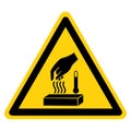 Caution Hot Surface Do Not Touch Symbol Sign, Vector Illustration, Isolate On White Background Label .EPS10 Royalty Free Stock Photo