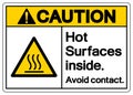 Caution Hot Surfaces Inside Symbol Sign, Vector Illustration, Isolate On White Background Label .EPS10 Royalty Free Stock Photo