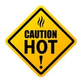Caution hot vector sign Royalty Free Stock Photo