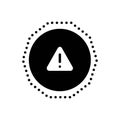 Black solid icon for Caution, alert and danger Royalty Free Stock Photo