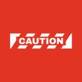 The caution icon. Danger and hazard, attention symbol. Flat Royalty Free Stock Photo