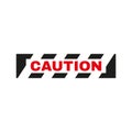 The caution icon. Danger and hazard, attention symbol. Flat Royalty Free Stock Photo