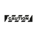 The caution icon. Danger and hazard, attention symbol. Flat Royalty Free Stock Photo