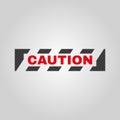 The caution icon. Danger and hazard, attention symbol. Flat Royalty Free Stock Photo