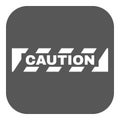 The caution icon. Danger and hazard, attention symbol. Flat Royalty Free Stock Photo