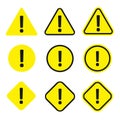 Caution icon set Royalty Free Stock Photo