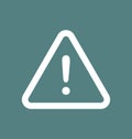 Caution icon / sign in flat style isolated. Warning symbol Royalty Free Stock Photo