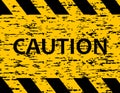 Caution. Increased danger. The tape is protective yellow with black. A warning. Stop do not cross Royalty Free Stock Photo