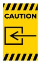 Caution Input Entrance Non-Electrical Symbol Sign On White Background