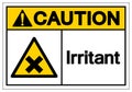 Caution Irritant Symbol Sign, Vector Illustration, Isolated On White Background Label .EPS10
