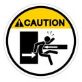 Caution Keep Clear Of Swinging Upper To Prevent Serious Bodily Injury Symbol Sign, Vector Illustration, Isolate On White Royalty Free Stock Photo