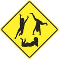 Caution kids playing Royalty Free Stock Photo