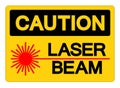Caution Laser Beam Symbol Sign, Vector Illustration, Isolate On White Background Label .EPS10