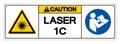 Caution Laser 1C Symbol Sign ,Vector Illustration, Isolate On White Background Label. EPS10