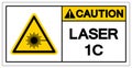 Caution Laser 1C Symbol Sign ,Vector Illustration, Isolate On White Background Label. EPS10