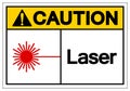 Caution Laser Symbol Sign ,Vector Illustration, Isolate On White Background Label. EPS10