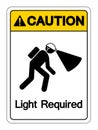 Caution Light Required Symbol Sign ,Vector Illustration, Isolate On White Background Label. EPS10 Royalty Free Stock Photo