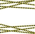 Caution line with yellow and black stripes