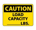 Caution Load Capacity LBS Sign, vector sign for warehouse load capacity eps10
