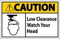 Caution Low Clearance Watch Your Head Sign