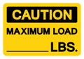 Caution Maximum Load LBS Symbol Sign, Vector Illustration, Isolate On White Background Label .EPS10 Royalty Free Stock Photo