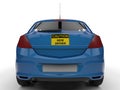 Caution new driver - back view Royalty Free Stock Photo