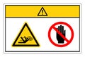 Caution Nip Hazard Do Not Touch Symbol Sign, Vector Illustration, Isolate On White Background Label. EPS10