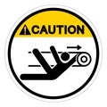 Caution Nip Hazard Symbol Sign, Vector Illustration, Isolate On White Background Label .EPS10 Royalty Free Stock Photo