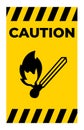Caution No Fire Ignition Symbol Sign Isolate On White Background Royalty Free Stock Photo